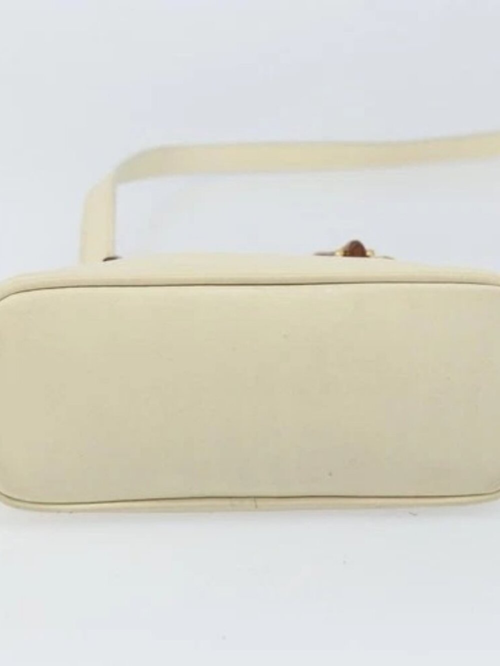 GUCCI Bamboo Hand Bag Leather 2way White Gold - Picture 5 of 16